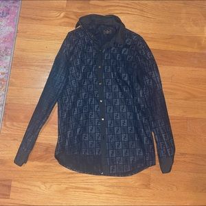 Fendi Jeans Co. Button Down “All Over Print”